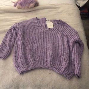 Purple chenille sweater